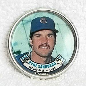 3/$20 Vintage & Mint 1988 Topps MLB Ryne Sandberg 1/2" Metal Coin 52/60!!
